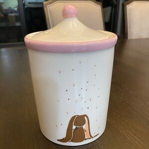 Ceramic canister with bunny